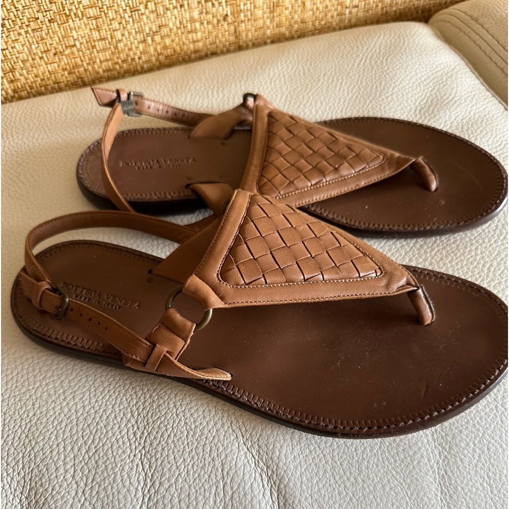 Authentic Bottega Veneta Leather Woven Nappa  Sandals 2007/2008 Collection.s 38